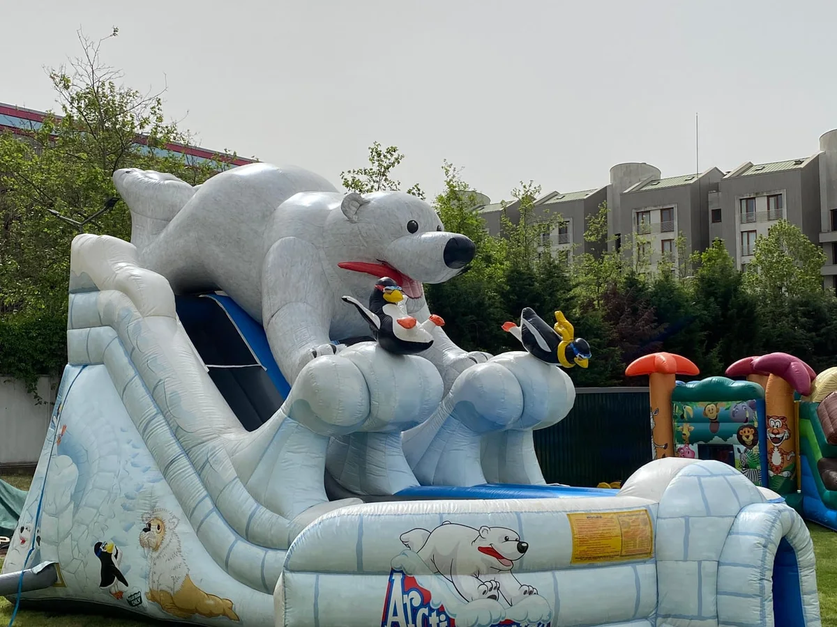 Kirala Bizden Panda Şişme Kaydırak şişme oyun alanı kiralama