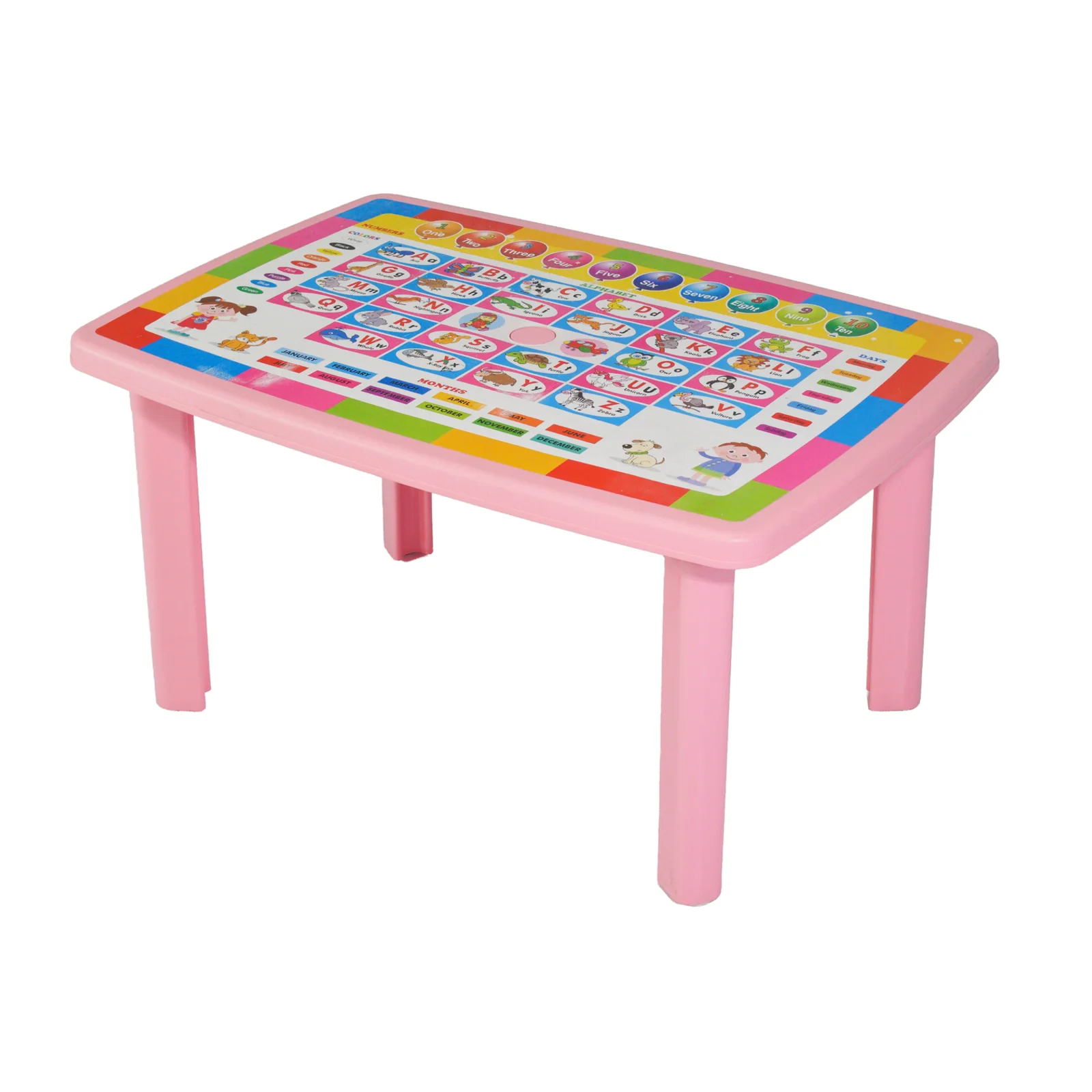 Desenli Çocuk Masası Pembe kiralama — görsel 2