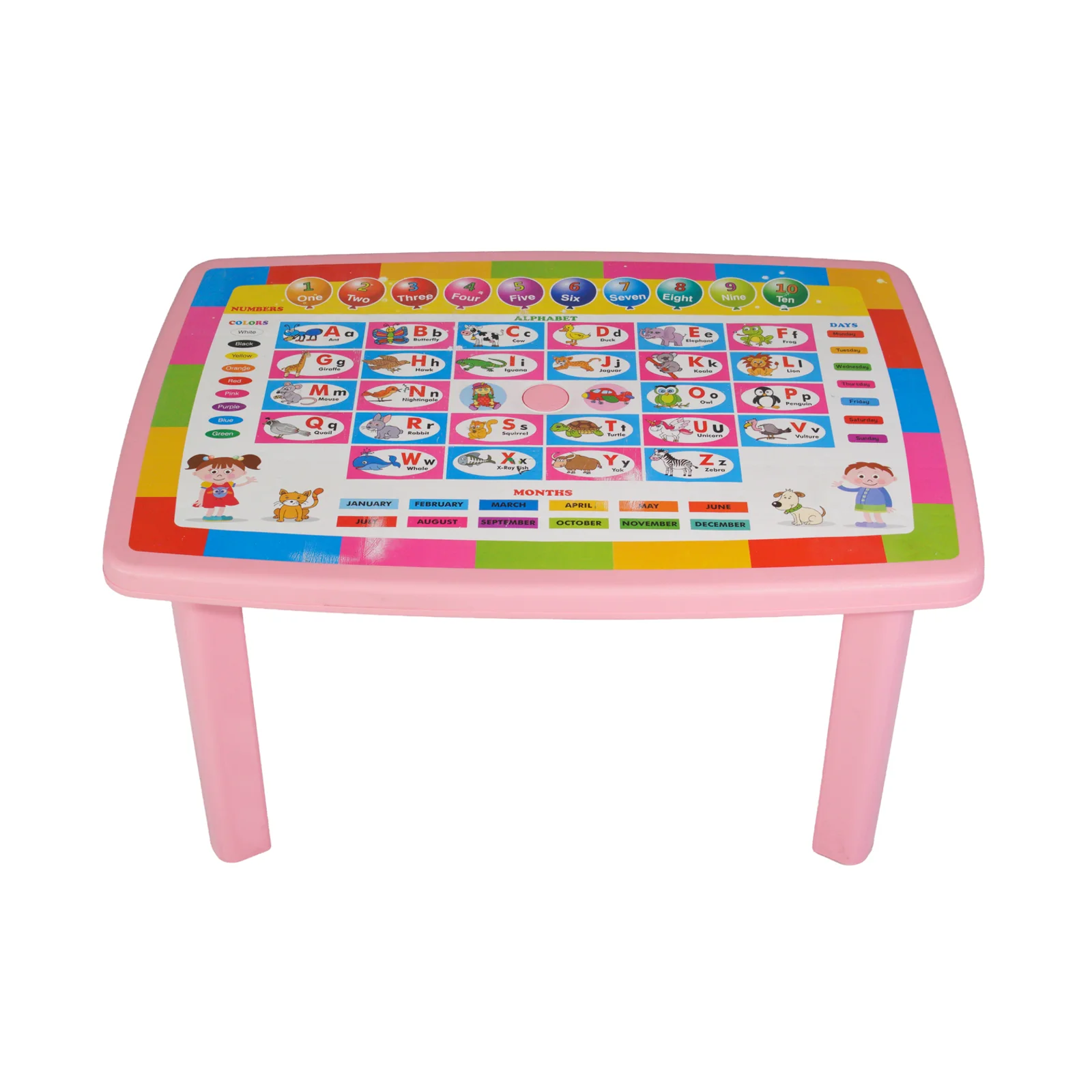 Desenli Çocuk Masası Pembe kiralama — görsel 3